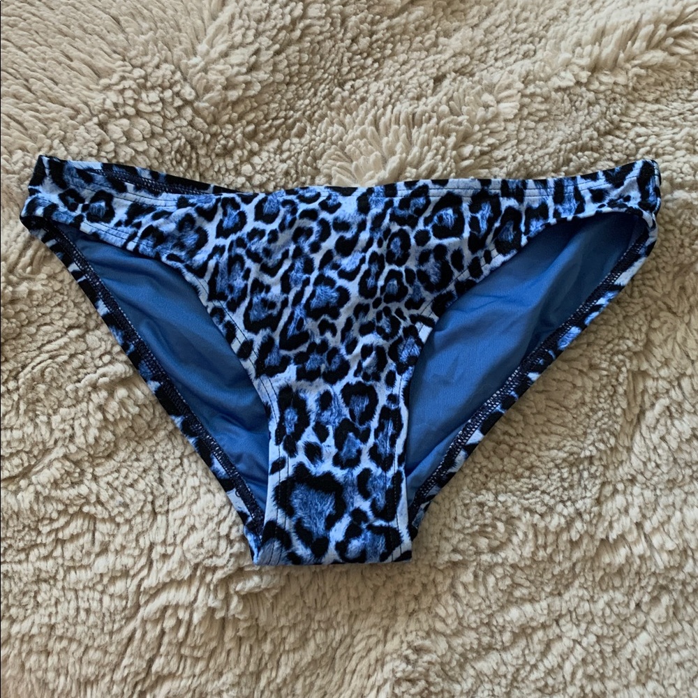 MICHAEL Michael Kors Blue and Black Animal Print Bikini Bottoms NWT